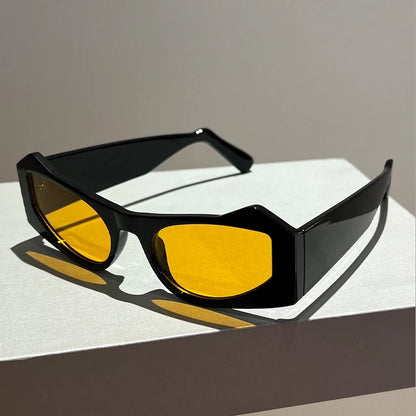 Popular Cat Ear Frame Gradient Shades Eyewear Trendy Brand Design Sun Glasses