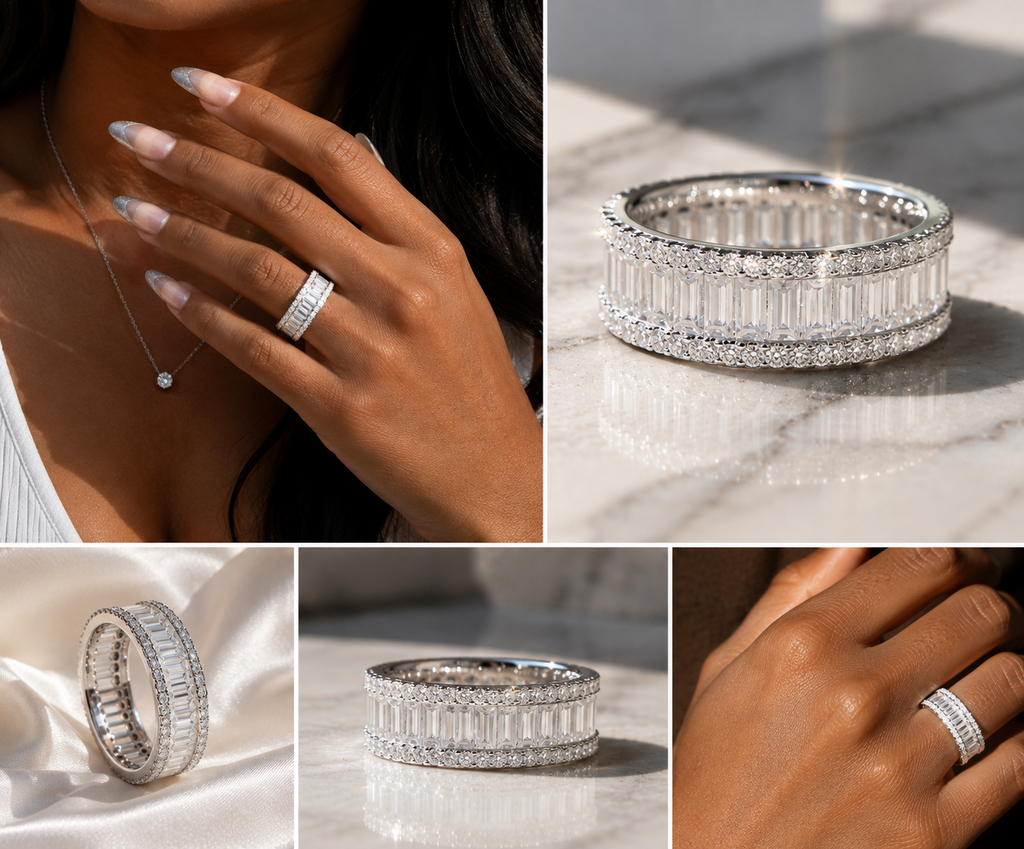 Everly Ice Empress Baguette Ring