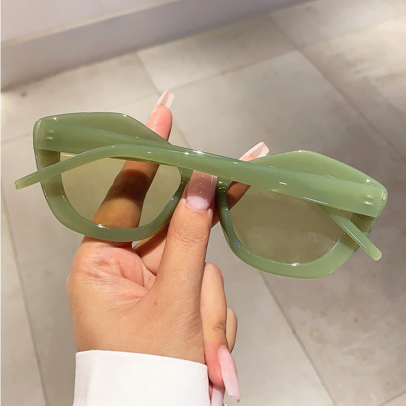 Female round face slimming fashionable trendy sunglasses