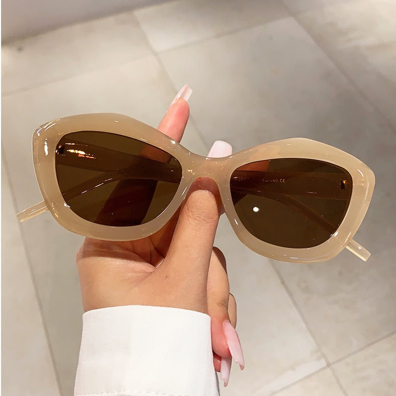 Female round face slimming fashionable trendy sunglasses