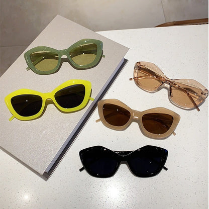 Female round face slimming fashionable trendy sunglasses