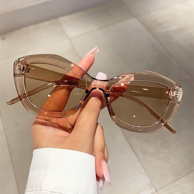 Female round face slimming fashionable trendy sunglasses