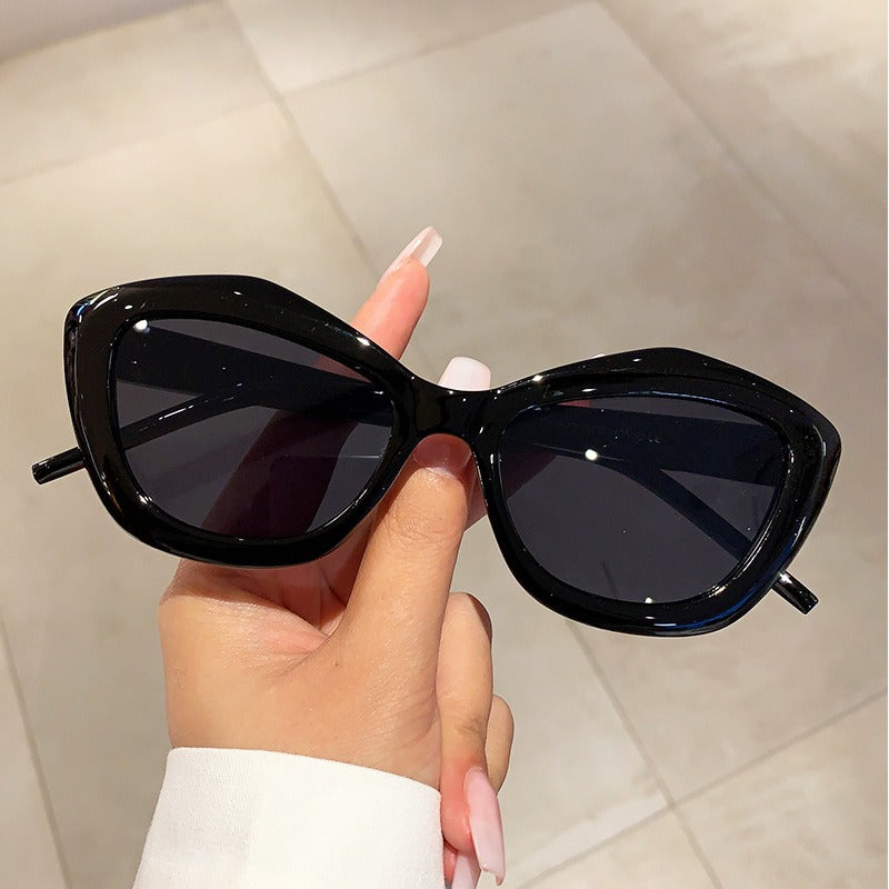 Female round face slimming fashionable trendy sunglasses