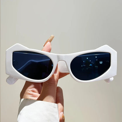 Popular Cat Ear Frame Gradient Shades Eyewear Trendy Brand Design Sun Glasses