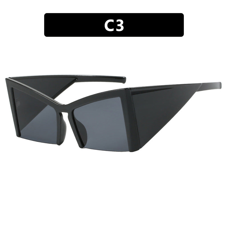 Half frame modern concave shaped sunglasses new party oversized frame sunglasses street photography sunglasses for women