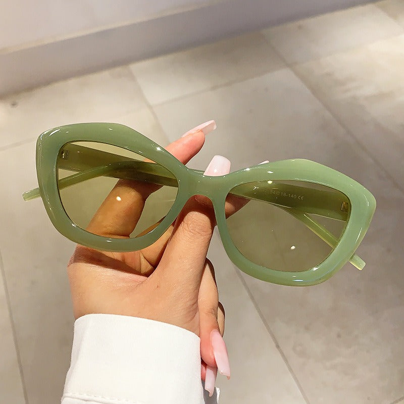 Female round face slimming fashionable trendy sunglasses