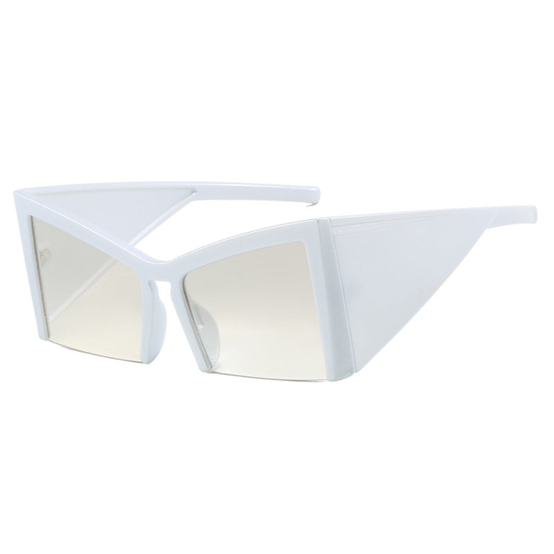 Half frame modern concave shaped sunglasses new party oversized frame sunglasses street photography sunglasses for women