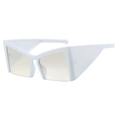 Half frame modern concave shaped sunglasses new party oversized frame sunglasses street photography sunglasses for women