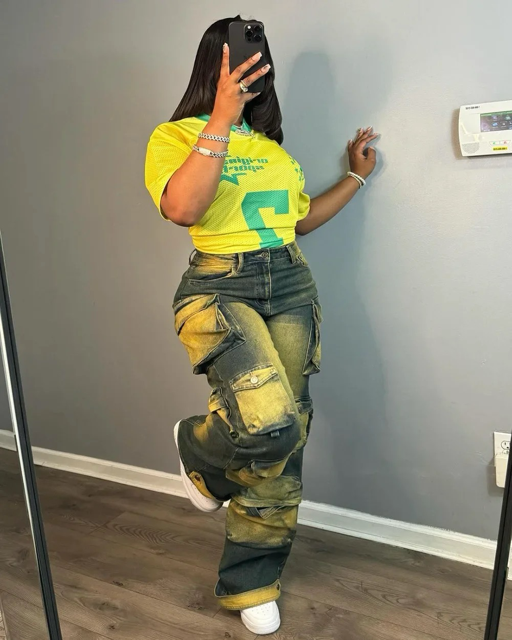 Vintage Dimity Cargo Jeans